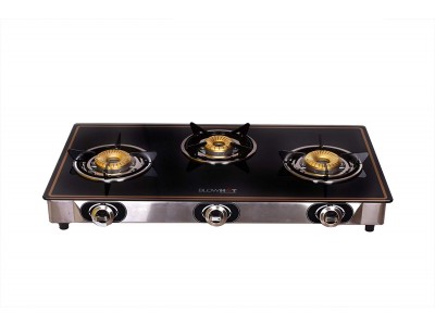 Blowhot Pearl 3 burner glass top AUTO IGNITION Gas Stove
