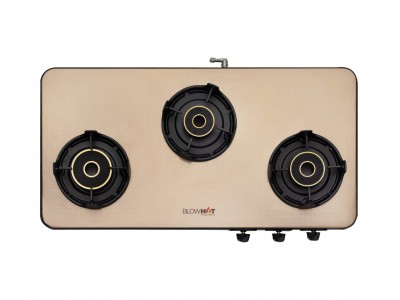 Blowhot Sapphire SS Gold 3 Burner Gas Stove 