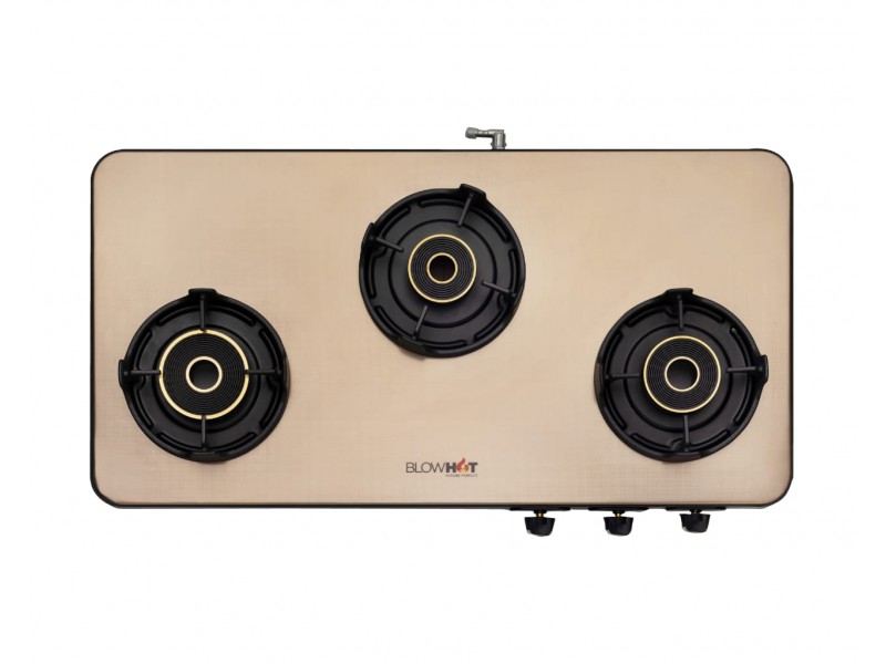 Blowhot Sapphire SS Gold 3 Burner Gas Stove 