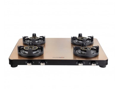 Blowhot Sapphire SS Gold 4 Burner Gas Stove 