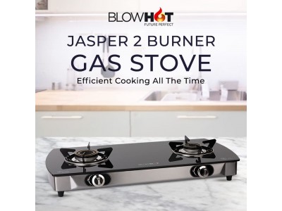 Blowhot  Jasper Piezo Ignition 2B Black Glass top gas stove