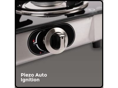 Blowhot  Jasper Piezo Ignition 2B Black Glass top gas stove
