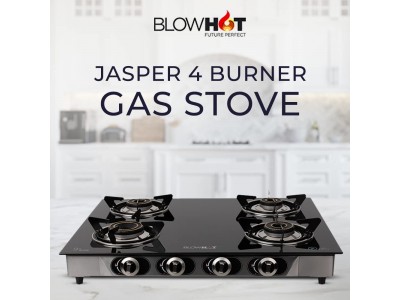 Blowhot  Jasper Non Auto 4B Black Glass top gas stove