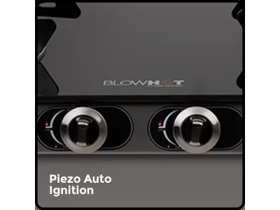 Blowhot  Jasper Piezo  Ignition 4B Black Glass top gas stove