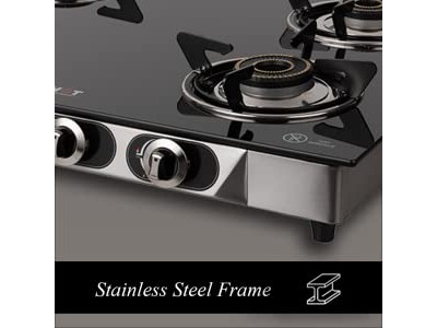 Blowhot Jasper 4B Black Non Auto Glass top gas stove