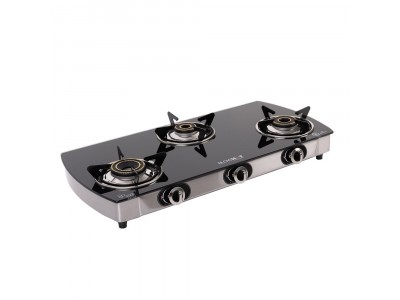 Blowhot Jasper 3B Black auto Heavy pan stand Glass top gas stove