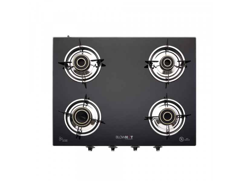 Blowhot Jasper 4B Black Non Auto Glass top gas stove