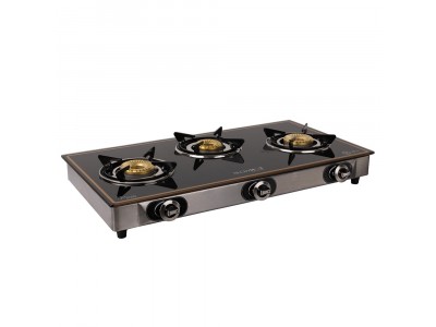 Blowhot Pearl 3 burner glass top Auto Ignition Gas Stove