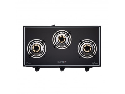 Blowhot Opal 3 Burner Non Auto Glass Top  Gas Stove