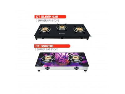 Combo Of Castor Gas Stove Sleek 3B CT SLEEK 3B & CT GS02 DG