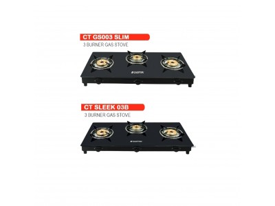 Combo Of Castor Gas Stove Sleek 3B CTSLEEK3B & CTGS03SLIM