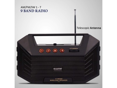 Castor Portable 9 Band FM Radio CT FM660BT