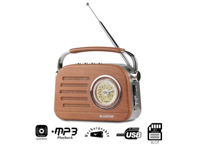 Castor Portable FM Radio With Bluetooth Speaker CT FM 820 BT