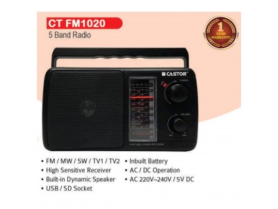 Castor Portable FM Radio CT FM 1020