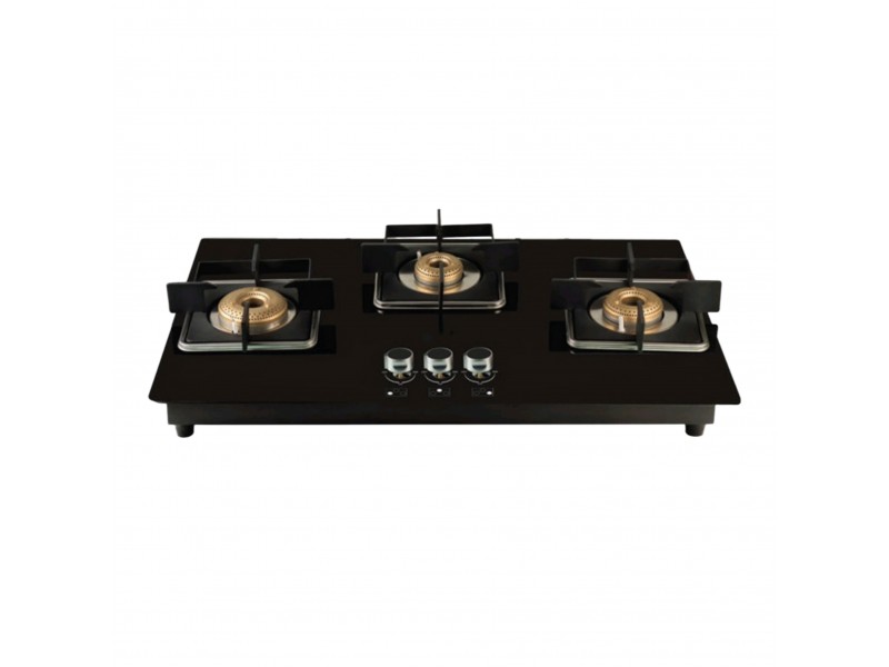 Castor 3 Burner Glaze Glass Hob 