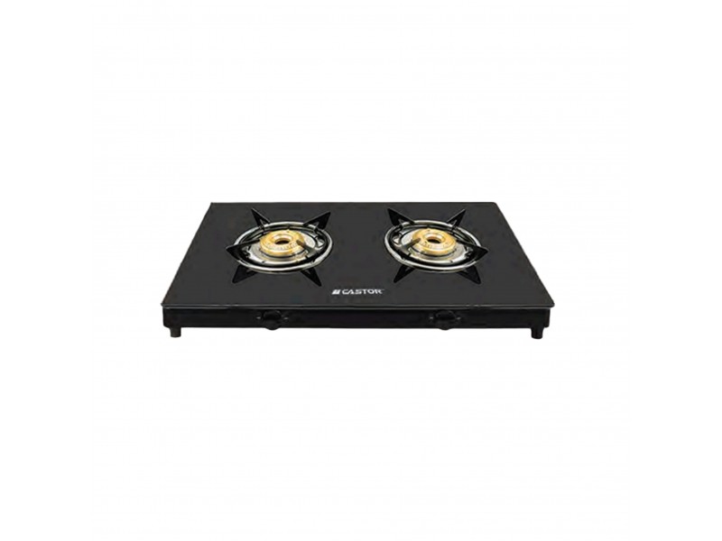 Castor Qute 2 Burner Glass Top Gas Stove-CT QUTE 02