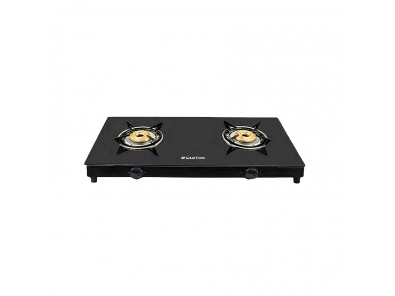 Castor Sleek 2 Burner Glass Top Gas Stove