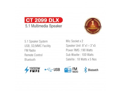 Castor 5.1 Multimedia Speaker (CT 2099 /2099DLX)