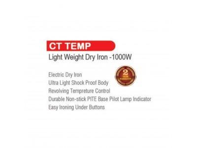 Castor Temp Light Weight Dry Iron 1000W