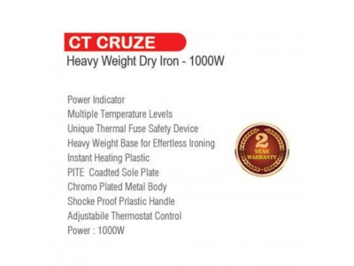Castor Cruze Heavy Weight Dry Iron 1000W