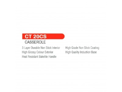 Castor Deep Kadai with Glass Lid-CT 20CS