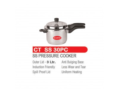 Castor Steel Pressure Cooker 3 Ltr-CTSS 03PC