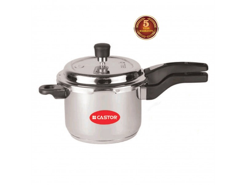 Castor Steel Pressure Cooker 5 Ltr