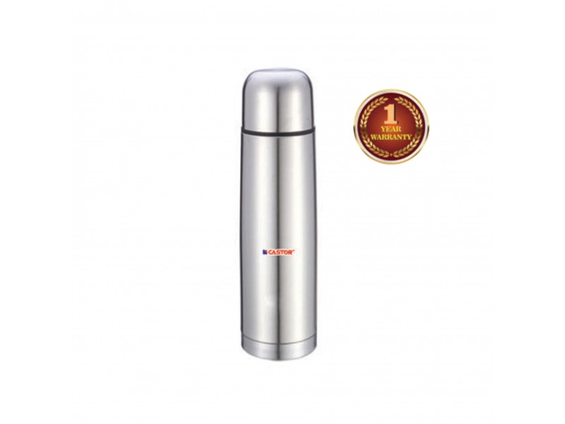 Castor Steel Vacuum Bullet Flask 1000 ml-CT BF1000