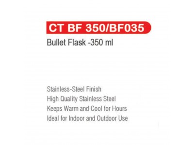 Castor Steel Vacuum Bullet Flask 350 ml-CT BF0350