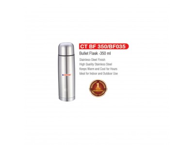 Castor Steel Vacuum Bullet Flask 350 ml-CT BF0350