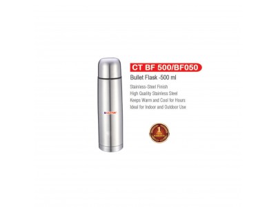Castor Steel Vacuum Bullet Flask 500 ml-CT BF500