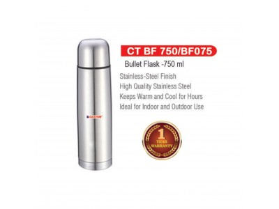 Castor Steel Vacuum Bullet Flask 750 ml-CT BF0750
