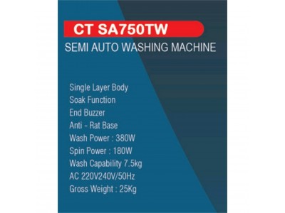 Castor Semi Auto 7.5 Kg Washing Machine