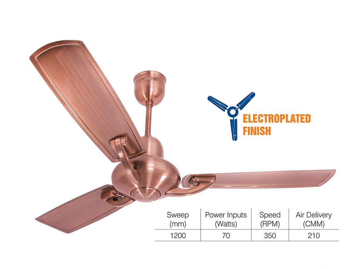 Crompton Triton Electroplated 1200mm Antique Copper Ceiling Fan