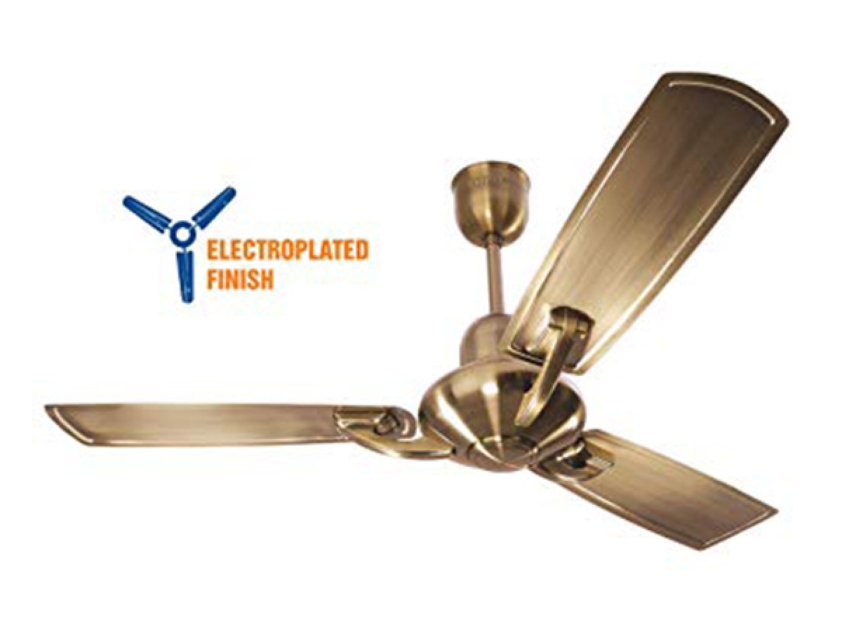 Crompton Triton Electroplated 1200mm Antique Brass Ceiling Fan