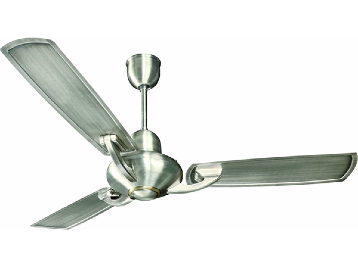 Crompton Triton Electroplated 1200mm Brushed Steel Ceiling Fan