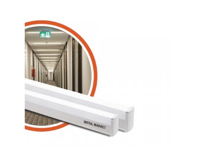 Infra Market LED Batten Square 20W  Warm White