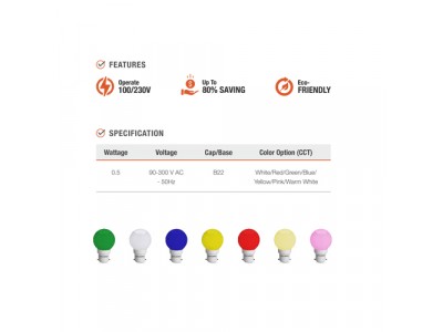 Infra Market LED bulb 0.5W Green