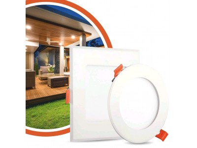 Infra Market LED Edgelit PC Body Round Slim Panel Light 12W/ 6500K 