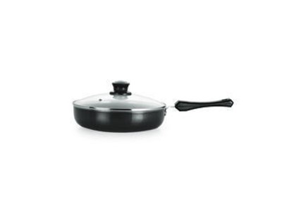 Nirlon Induction Fry Pan with Glass Lid 24cm