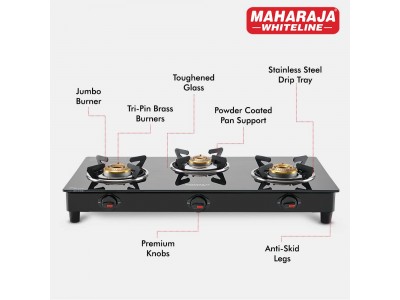 Maharaja Whiteline LPG 3 Burner Belenus Neo