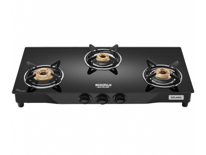 Maharaja Whiteline 3 Burner Solana Glasstop Gas Stove