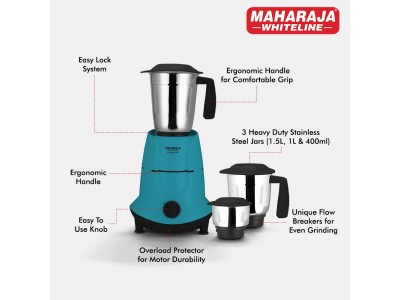 Maharaja Whiteline Superio DLX 750W 3 Jar Mixer Grinder