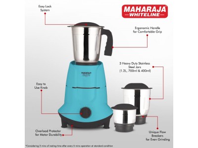 Maharaja Whiteline Superio EVO 500W 3 Jar Mixer Grinder