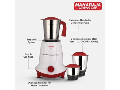 Maharaja Whiteline Unigrind 500W 3 Jar Mixer Grinder