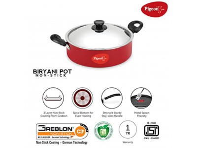 PIGEON BIRYANI POT 4 LITRE WITH STAINLESS STEEL LID