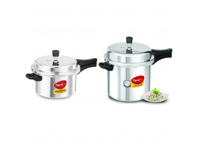 Combo of Pigeon Deluxe Cooker 5 Ltr and 3 Ltr (3+3)