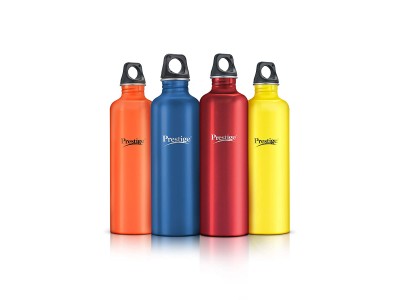Prestige Stainless Steel Water Bottle, 1 L each (Red, Yellow, Orange, Blue)