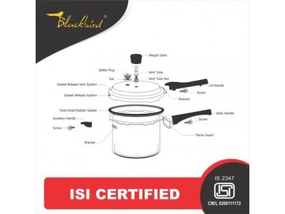 Rallison Black Bird Aluminium Pressure Cooker 5L