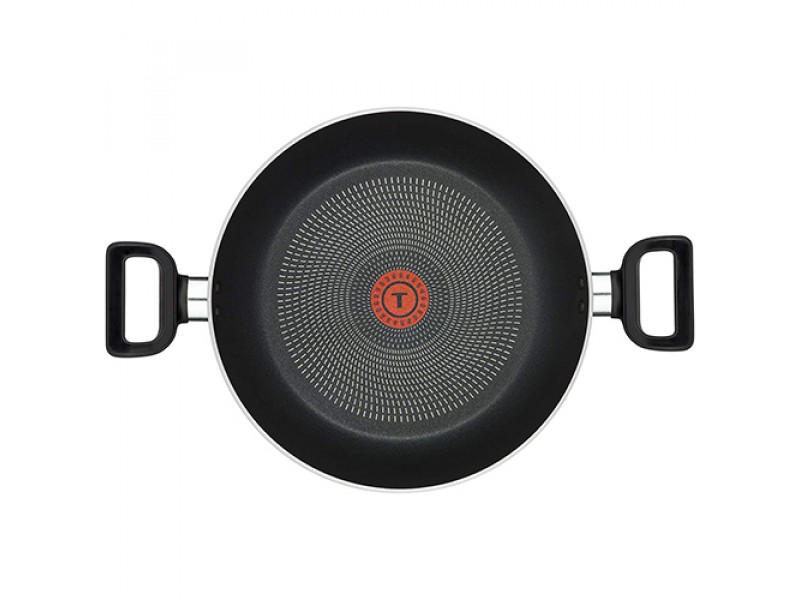 Tefal Delicia Non-Stick Kadhai with G Lid, 28cm Greyish Black